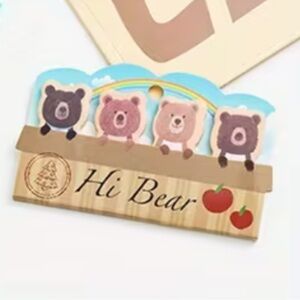 120 Hi Bear  Sticky Tabs with Bear Illustrations